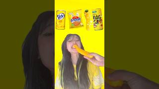 Random yellow food MUKBANG 🌕 shorts mukbang asmr [upl. by Maxi]