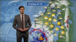 Nils Holmqvist meteorolog sjuk under sändning [upl. by Perzan790]