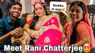 Meet Bhojpuri Actress Rani Chatterjee🤩🥰  Guddu Vlogs [upl. by Kattie666]