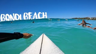 SURFING AT BONDI BEACH FULL POV EXPERIENCE SURF VLOG [upl. by Jehanna]