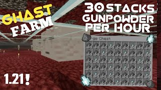 EASIEST GHAST amp GUNPOWDER Farm in Minecraft Bedrock 121 MCPEXboxPS4Nintendo Switch [upl. by Anevad841]