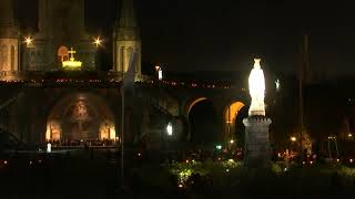 Procession Mariale aux flambeaux at the Sanctuaire de Lourdes  15 September 2024 [upl. by Hanson]