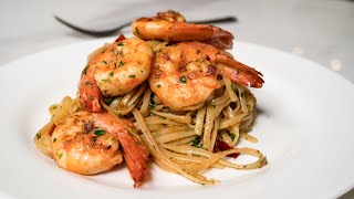 Prawn Linguine Aglio Olio  Favourite Foods [upl. by Clifford]