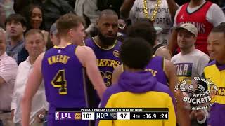 Lebron James in the CLUTCH Final 230 LAKERS V PELS 👀 Comes Down to the WIRE New NBA [upl. by Airetnahs]