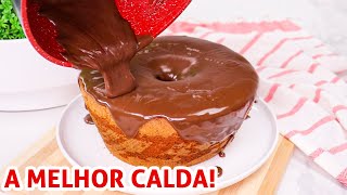 COBERTURA DE CHOCOLATE PARA BOLO DE CENOURA COM LEITE CONDENSADO CREMOSA  Receita [upl. by Aneeuqal618]