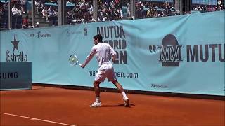 Feliciano Lopez Slice Backhand Slow Motion MMO Madrid 2014 [upl. by Ayota]