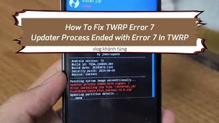 How To Fix TWRP Error 7  Updater Process Ended with Error 7 In TWRP Recovery Android Xiaomi [upl. by Velasco891]