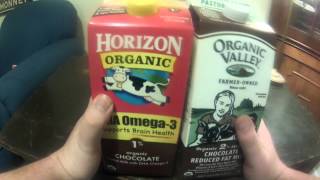 DrinkReview Horizon Chocolate Milk vs Organic Valley Chocolate Milk [upl. by Niras]