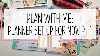 Plan with Me Planner Set Up for November Part 1 [upl. by Porter55]