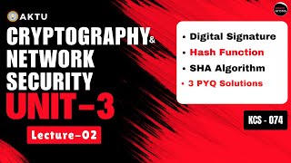 Cryptography amp Network Security  Unit3  Lec2  One Shot  KCS074  Aktu Exams PYQ Solutions [upl. by Ytte250]