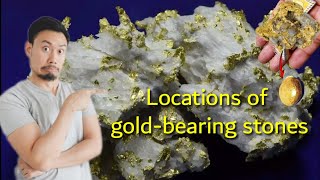 Locations of goldbearing quartz stone [upl. by Howe]