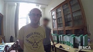 NCA footage shows the surveillance arrest and questioning of dark web paedophile [upl. by Eceirehs354]