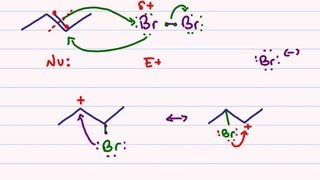 Halogenation of Alkenes  Reaction Mechanism for Bromination and Chlorination [upl. by Yelloh17]