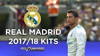 Real Madrid 201718 Kits  PES 2017 [upl. by Danyette]