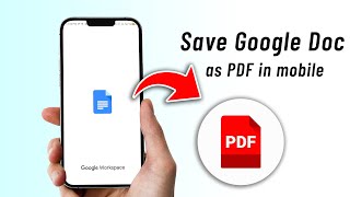 How to save Google Doc as PDF in mobile [upl. by Aihsined]