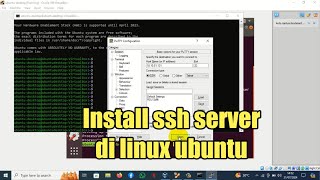 Cara install ssh server di linux ubuntu [upl. by Annid469]