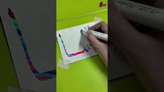 Easy and Beautiful Arabic Calligraphy  part150  C for Color cforcolor calligraphy [upl. by Nonez]