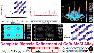 Complete Rietveld Refinement tutorial of CoRuMnSi Alloy material using FullProf Software [upl. by Hyps160]