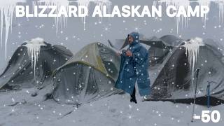 EXTREME 50° Solo Camping 4 Days  Snowstorm Hot Tent Camping In A Blizzard  ASMR [upl. by Uis]