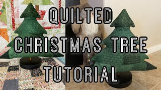 DIY Quilted Christmas Tree  Fabric Christmas Tree Tutorial  Christmas Decor [upl. by Antonio719]