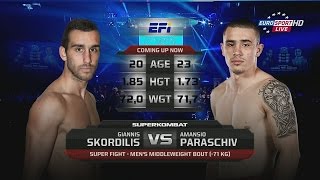 Amansio Paraschiv vs Giannis Skordilis Superkombat Milan 02 October 2015 [upl. by Reaht]