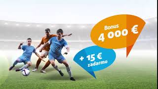 Bonus 4 000 €  15 € zadarmo  Tipsport [upl. by Aholla]