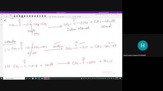 acidic and basic hydrolysis of Ester acidic hydrolysis of nitrile reduction of Carboxylic Acid [upl. by Florance160]