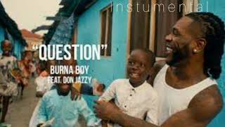 Burna Boy  Question feat Don Jazzy Official Music Video Instrument [upl. by Kcirddahc]