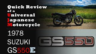 A classic UJM Review  Suzuki GS550E [upl. by Donaldson]