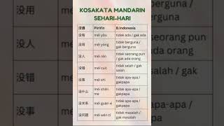 Belajar Bahasa Mandarin kata sehari hari [upl. by Kirby]