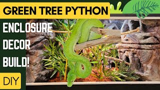 DIY Green tree python enclosure Ancient City Themed [upl. by Vey]