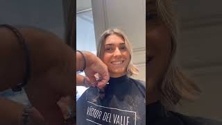 CHIN BOB 💕Victordelvallepelquero 💖 peluquera peinados cortedecabello moda rubios corteviral [upl. by Lusar]