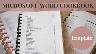 How to Create a Family Cookbook Template in Microsoft Word [upl. by Dambro]