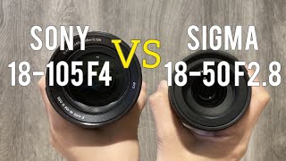 Sigma 1850mm F28 VS Sony 18105mm F4 Which is the BEST First Lens [upl. by Moskow]