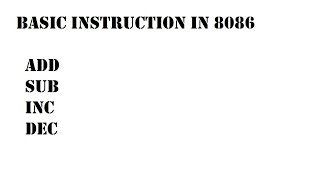 8086 Assembly Language Tutorial For Beginners  Part 06  Very Basic Instructions [upl. by Dnomsaj556]