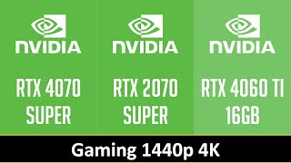 RTX 4070 SUPER vs RTX 2070 SUPER vs RTX 4060 TI 16GB [upl. by Kilah]