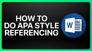 How To Do Apa Style Referencing In Microsoft Word Tutorial [upl. by Akimit]