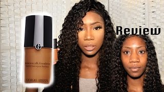 Giorgio Armani Luminous Silk FOUNDATION REVIEW  115  VanessaK7 [upl. by Sokin]