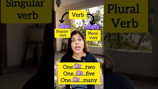 One Or Many Right Verb shortsenglish languageskills [upl. by Ardnahs]