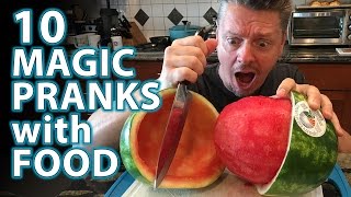 10 AMAZING Magic Pranks with FOOD [upl. by Kciredes]