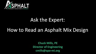 2024 Ask The Expert  How To Read An Asphalt Mix Design [upl. by Aninahs]