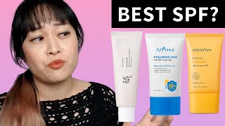 Reviewing Korean Sunscreens Isntree Beauty of Joseon Innisfree Mary amp May AD [upl. by Helga]