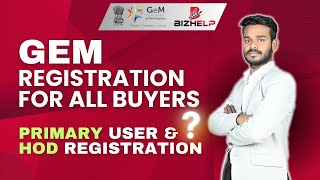 GeM Portal Buyer Registration  How to Create Buyer ID In GEM  How to create HOD User id in GeM [upl. by Chan43]