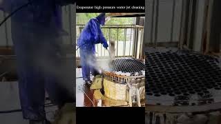 Evaporator high pressure water jet cleaning [upl. by Norvin623]