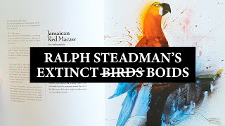 Ralph Steadmans Extinct Boids ASMR Book Flip Through [upl. by Niamor992]