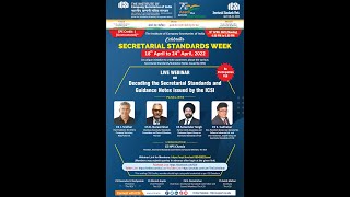 Live Webinar on decoding the Secretarial Standards and Guidance Notes issued by the ICSI [upl. by Bowerman585]