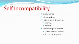 Self Incompatibility PartI  Plant Breeding  Agricultural Exams  IBPS AFO BHU ICAR JRF [upl. by Swithin147]