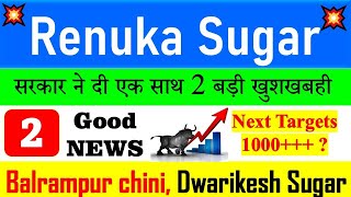 Renuka sugar share latest news  Target  balrampur chini share news  Sugar Sector News [upl. by Rosane]