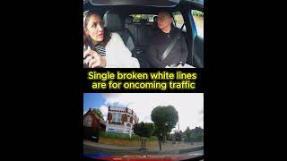 Double broken white lines  Junctions drivinglesson drivingexam drivingfails passingdrivingtest [upl. by Deys]