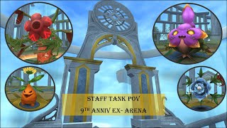 Funny Staff Tank on 9th Anniv ExArena  Toram Online [upl. by Hametaf]